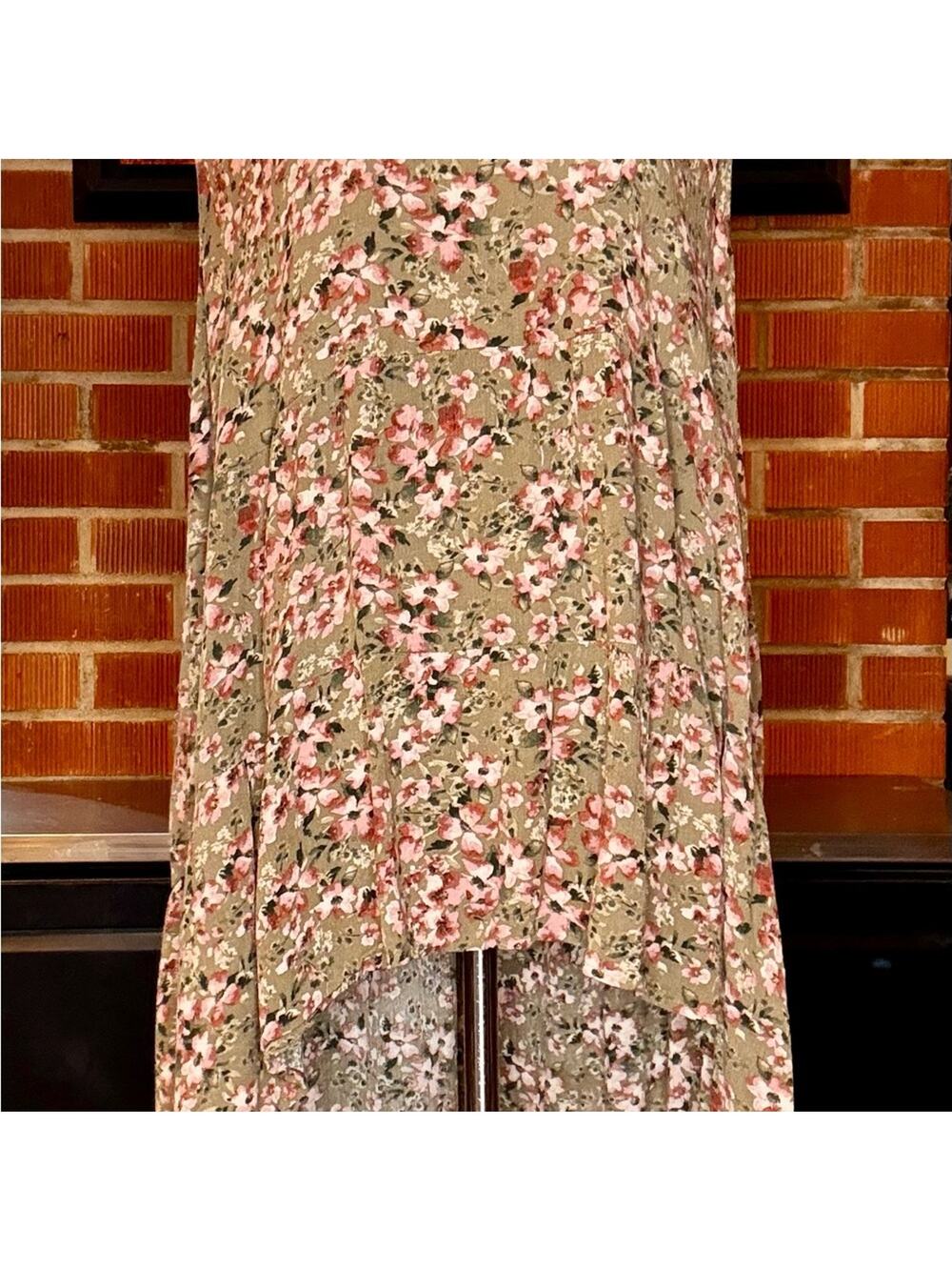Maurices Cream High-Low Midi Dress A-Line size 2